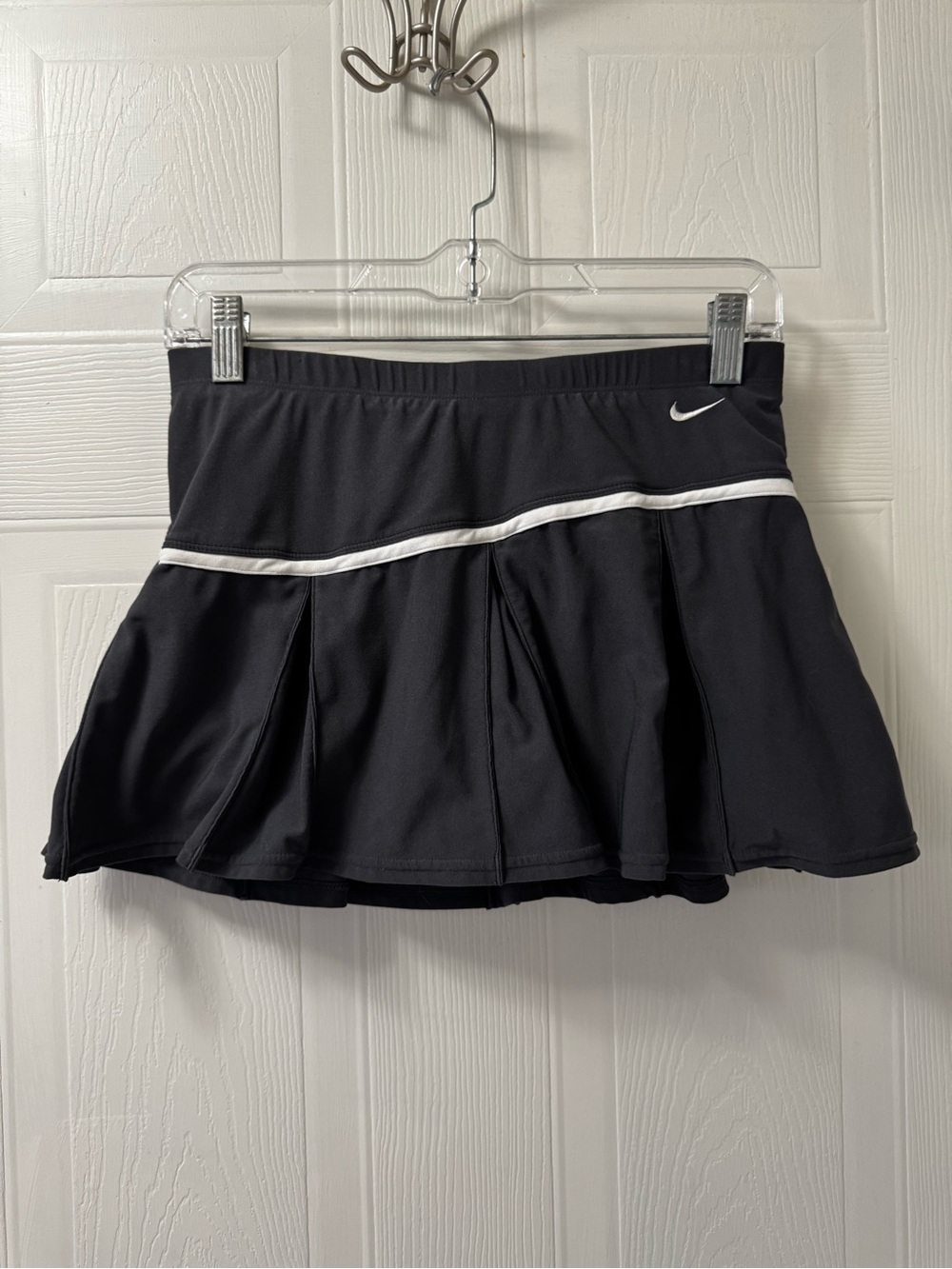 Nike Black Skater Tennis Skirt with White Accent